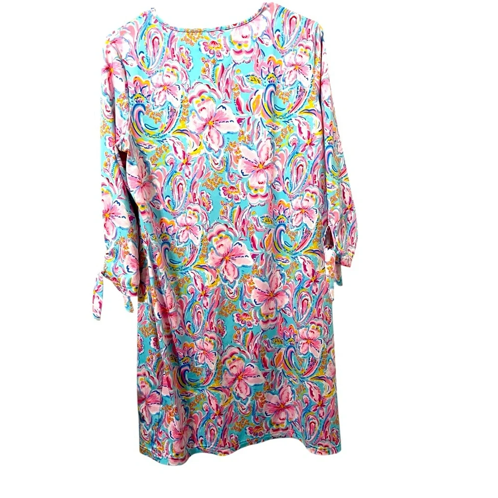 💙Stella Parker Floral Pink and Blue Swim Cover-Up - Picture 6 of 6